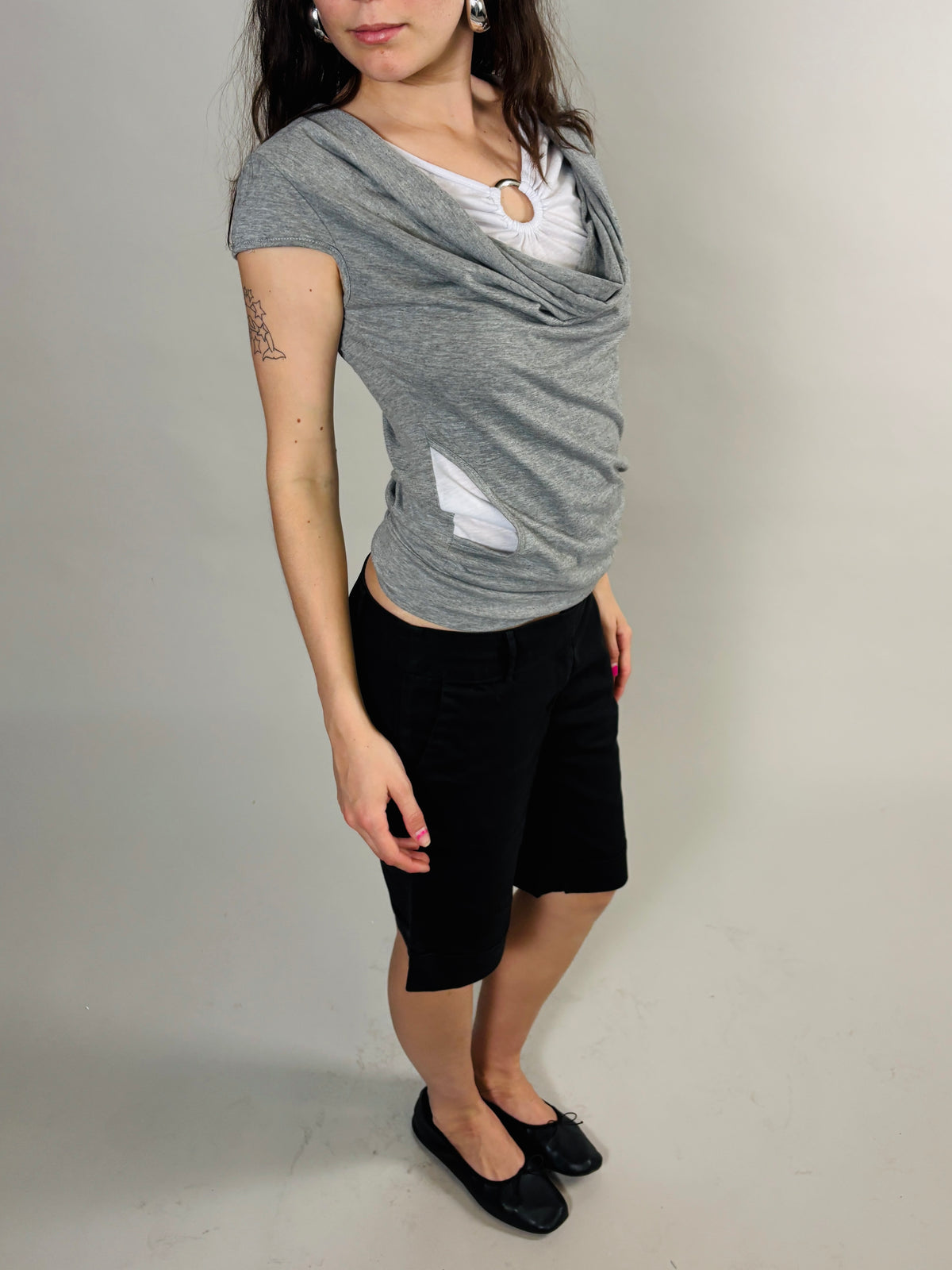 layered grey shirt
