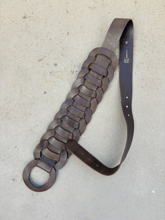 brown leather belt