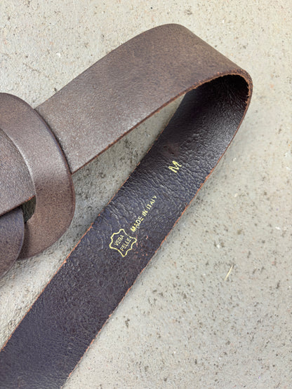 brown leather belt