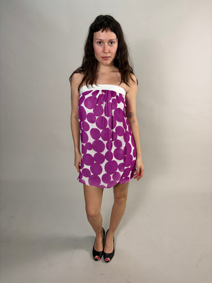 polka dot tube dress