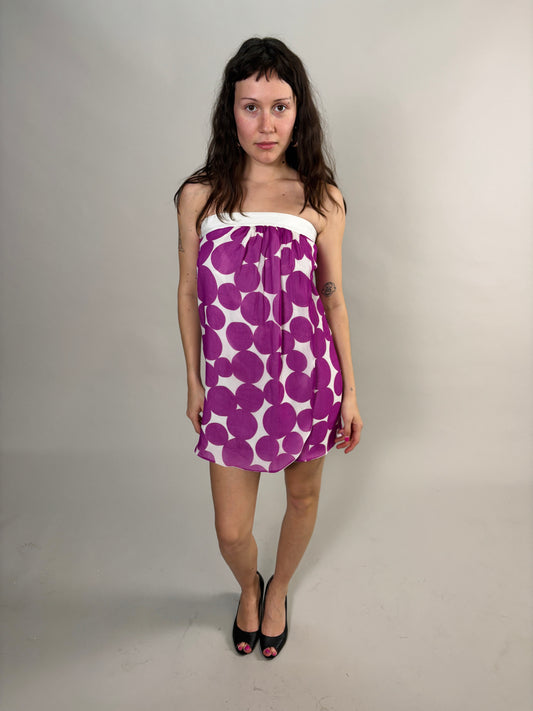 polka dot tube dress