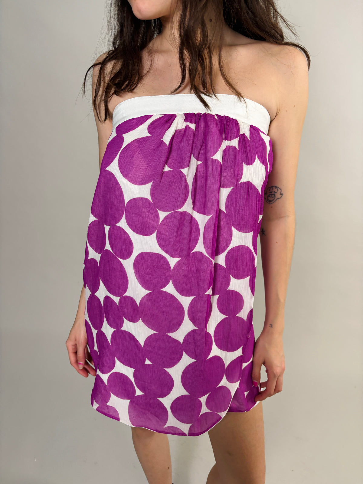 polka dot tube dress