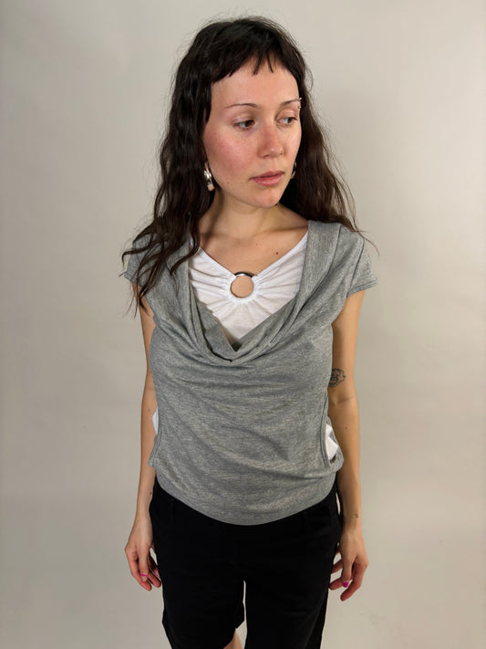 layered grey shirt