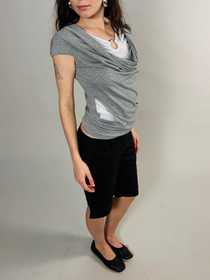 layered grey shirt