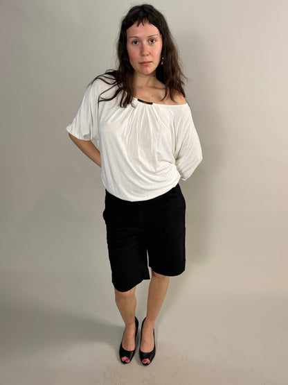 flowy white blouse