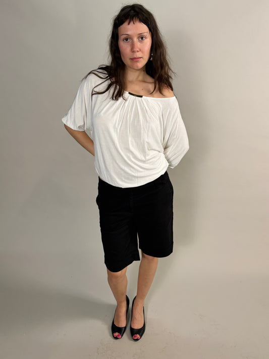 flowy white blouse