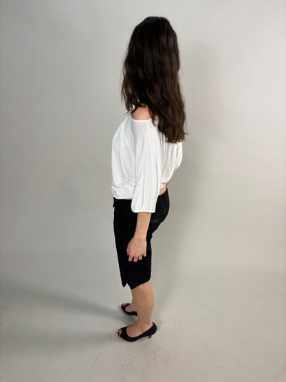 flowy white blouse