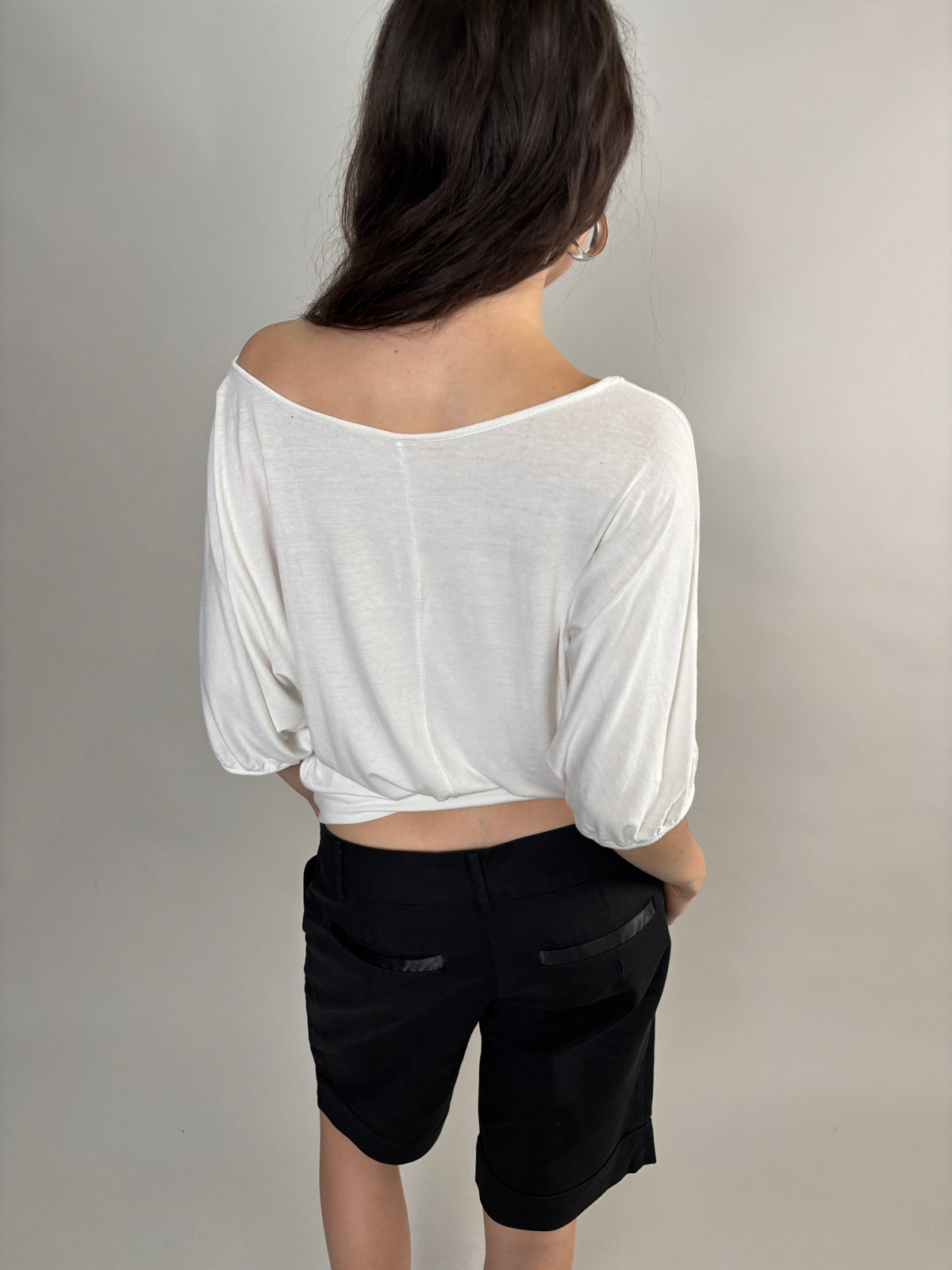 flowy white blouse