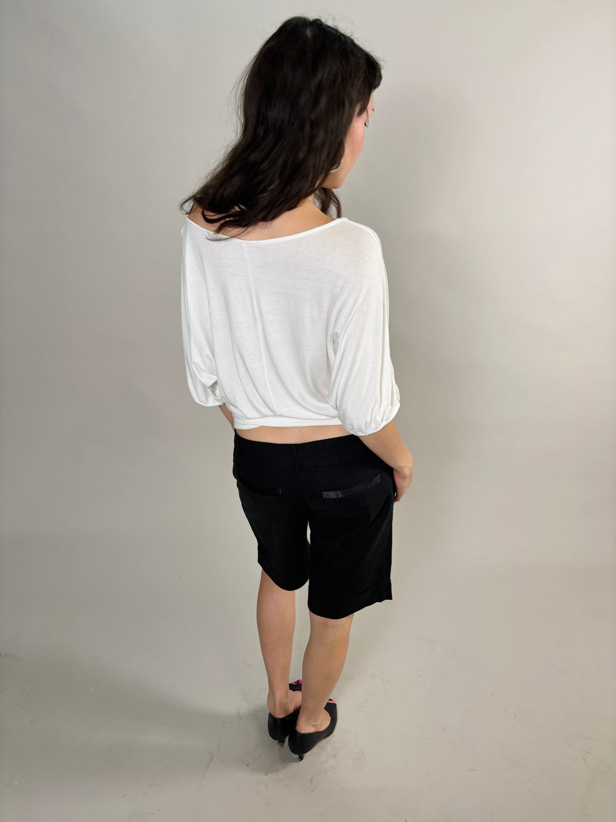 flowy white blouse