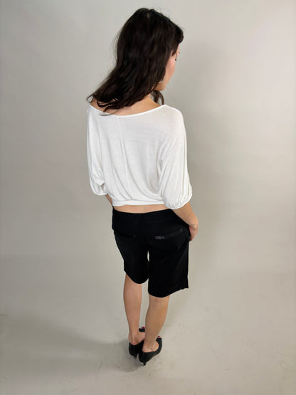 flowy white blouse