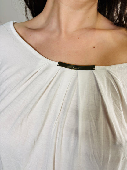 flowy white blouse