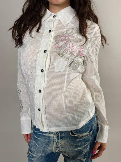 00s print blouse