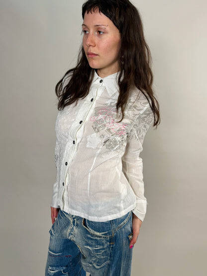 00s print blouse