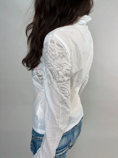 00s print blouse
