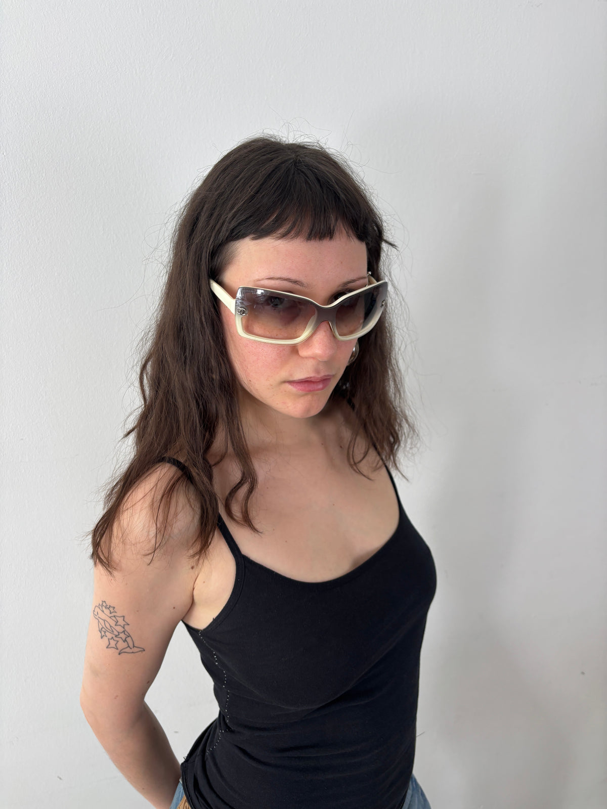 chanel vintage shield sunnies