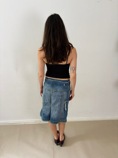 jeans midi skirt