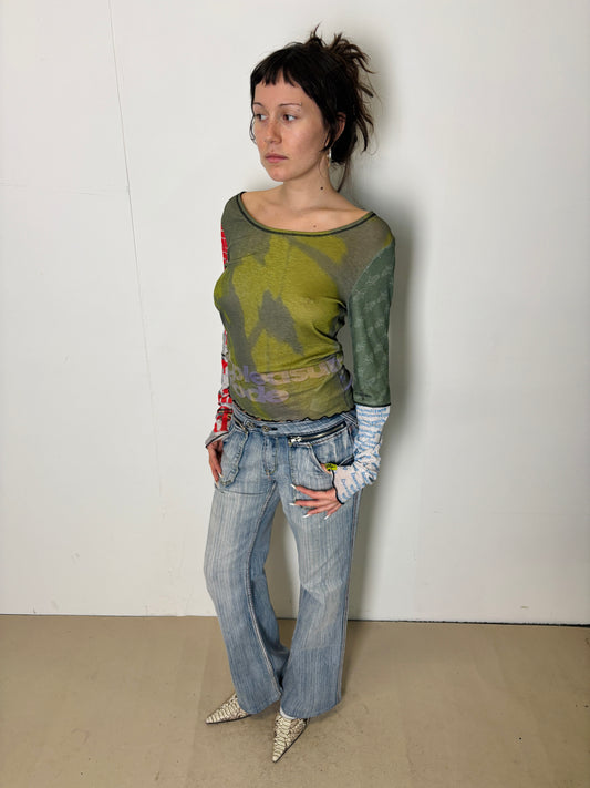 colorful mesh longsleeve