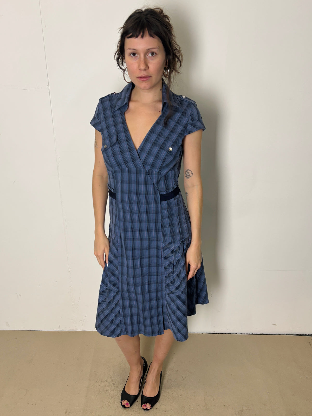 karen millen plaid midi dress