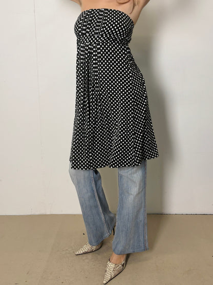 polda dot bandeau dress